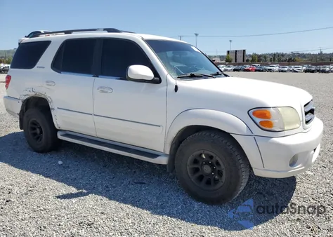 2002 Toyota Sequoia Limited z USA, uszkodzony, nr VIN 5TDZT38AX2S103908
